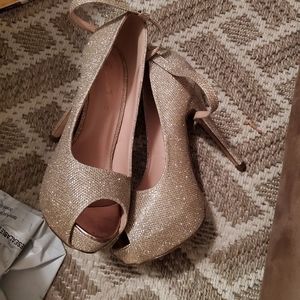 Gold 5" heels
